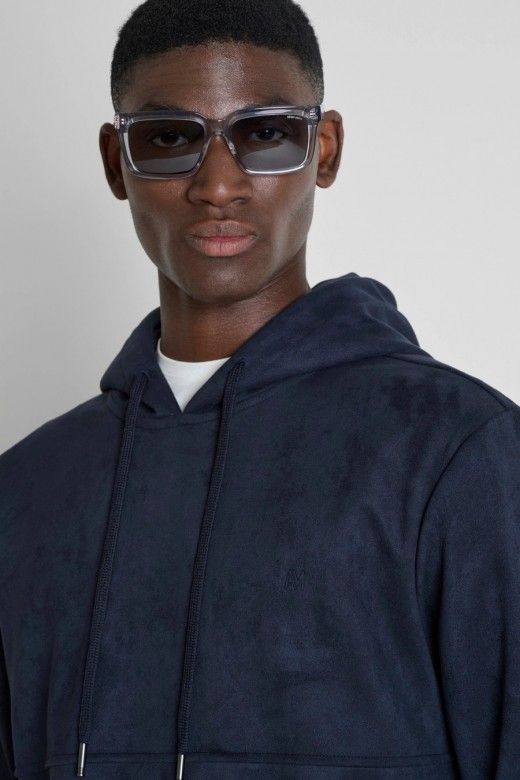 Antony Morato Sweatshirt com Capuz e Efeito Camurça de Homem Antony Morato Sweatshirt com Capuz e Efeito Camurça de Homem