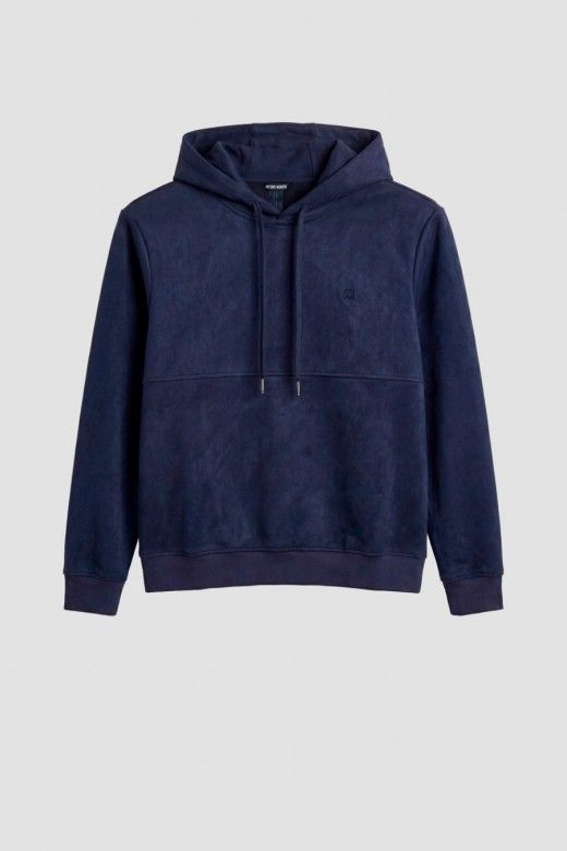 Antony Morato Sweatshirt com Capuz e Efeito Camurça de Homem Antony Morato Sweatshirt com Capuz e Efeito Camurça de Homem