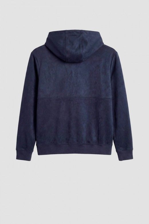 Antony Morato Sweatshirt com Capuz e Efeito Camurça de Homem Antony Morato Sweatshirt com Capuz e Efeito Camurça de Homem