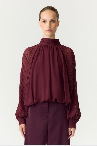 Y.A.S. Blusa Olera de Gola Alta de Mulher