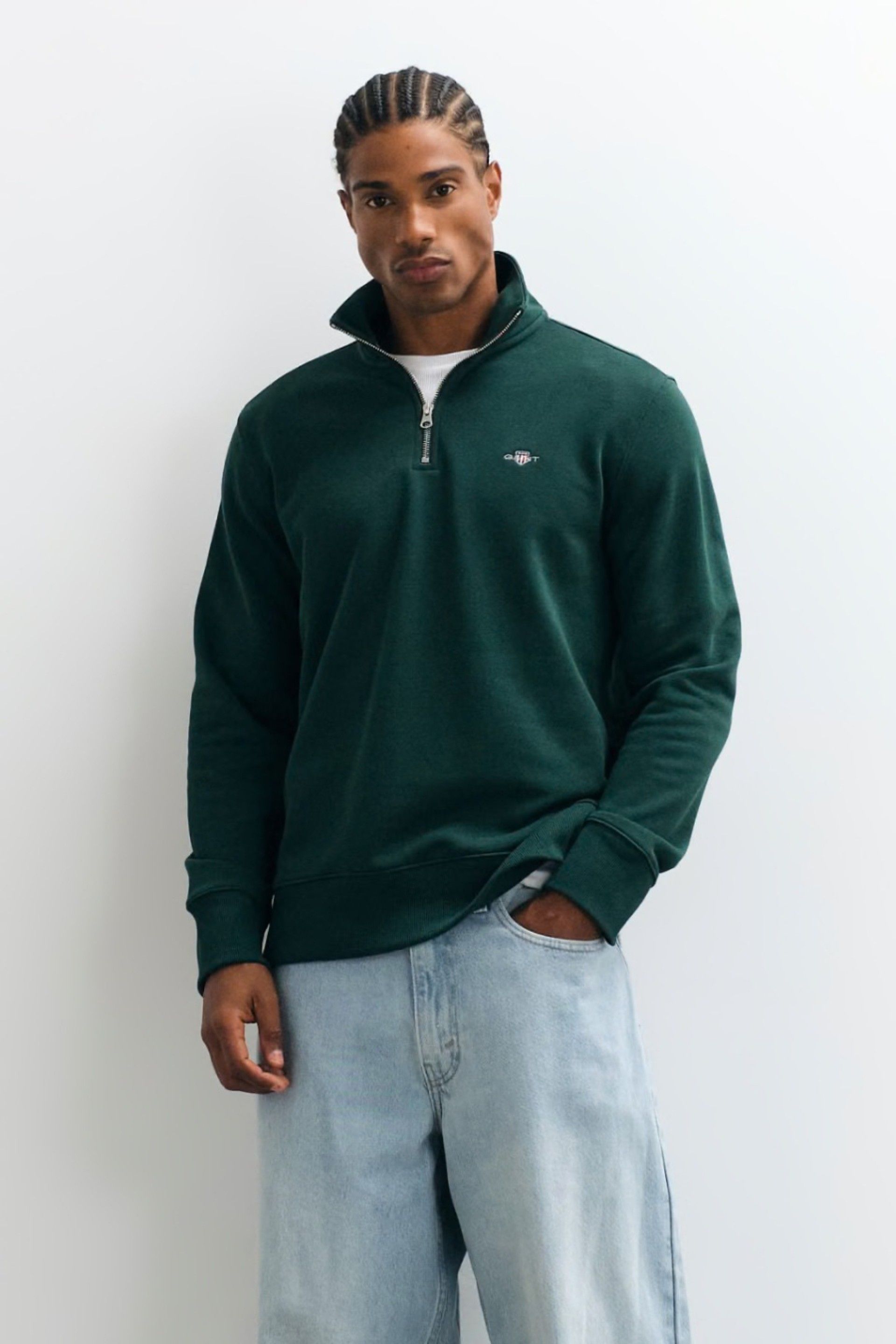 GANT Sweatshirt Shield com Meio Fecho de Homem