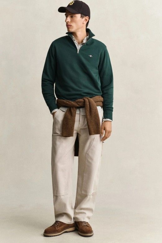 GANT Sweatshirt Shield com Meio Fecho de Homem GANT Sweatshirt Shield com Meio Fecho de Homem
