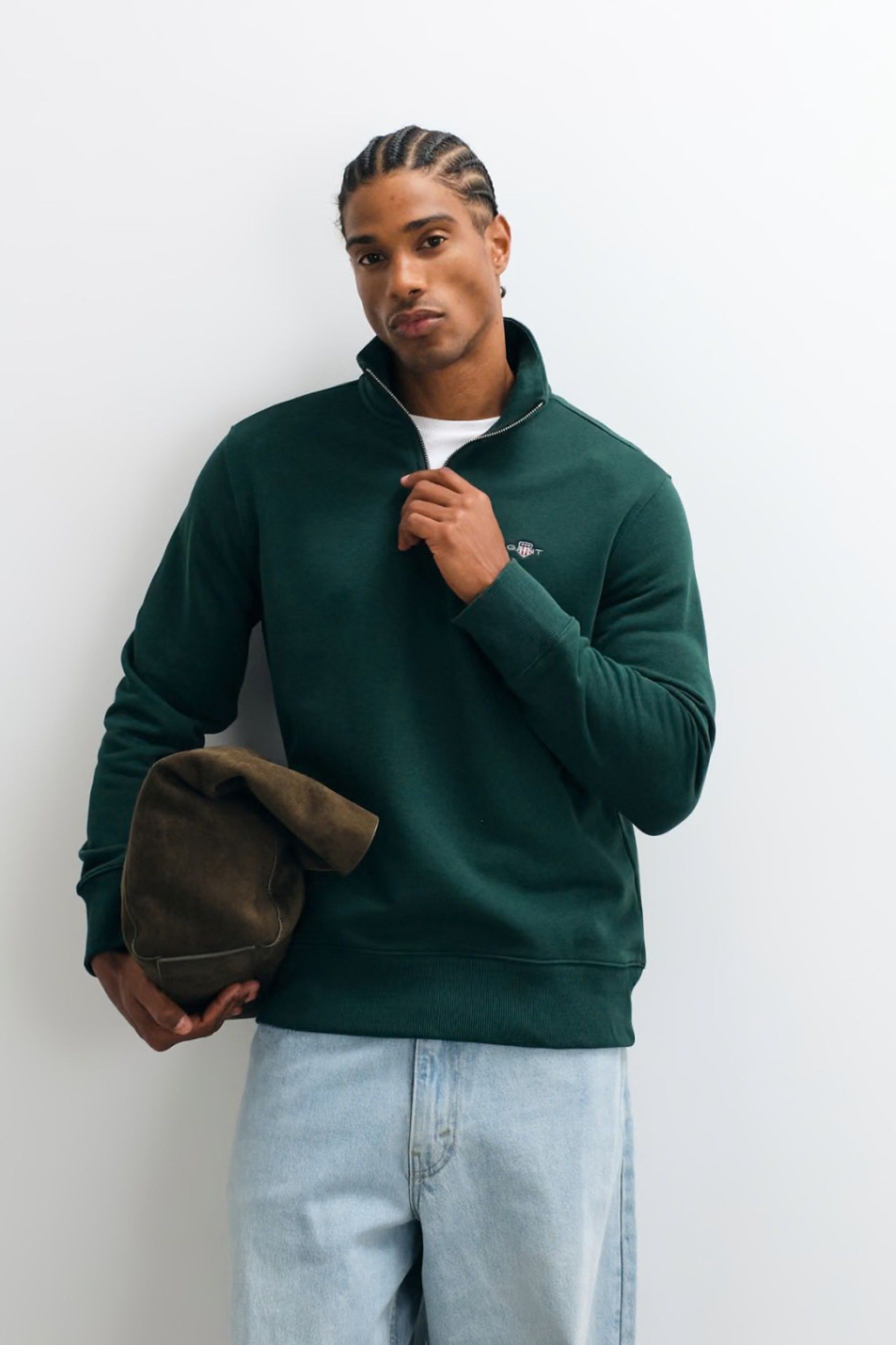 GANT Sweatshirt Shield com Meio Fecho de Homem