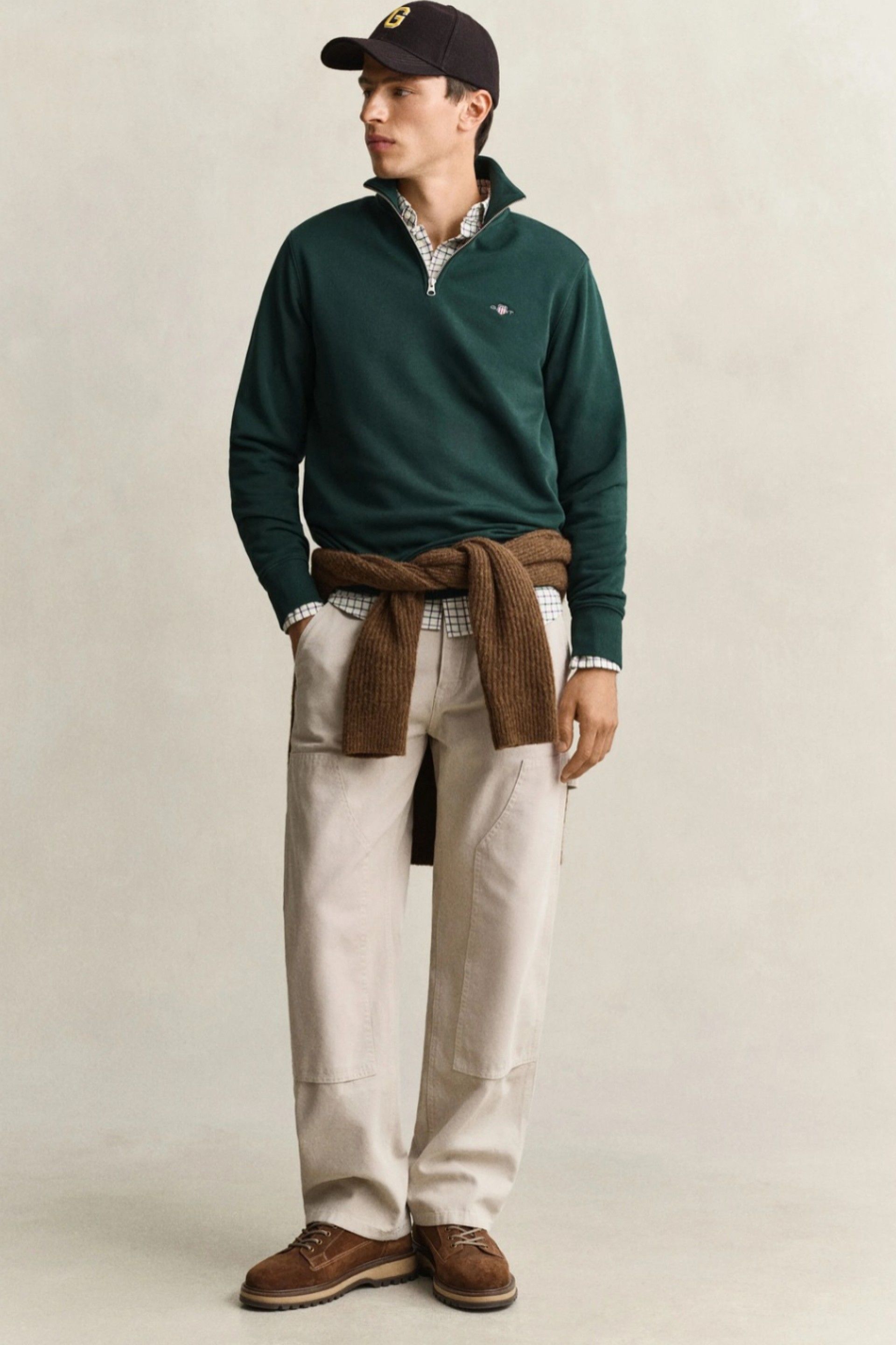 GANT Sweatshirt Shield com Meio Fecho de Homem