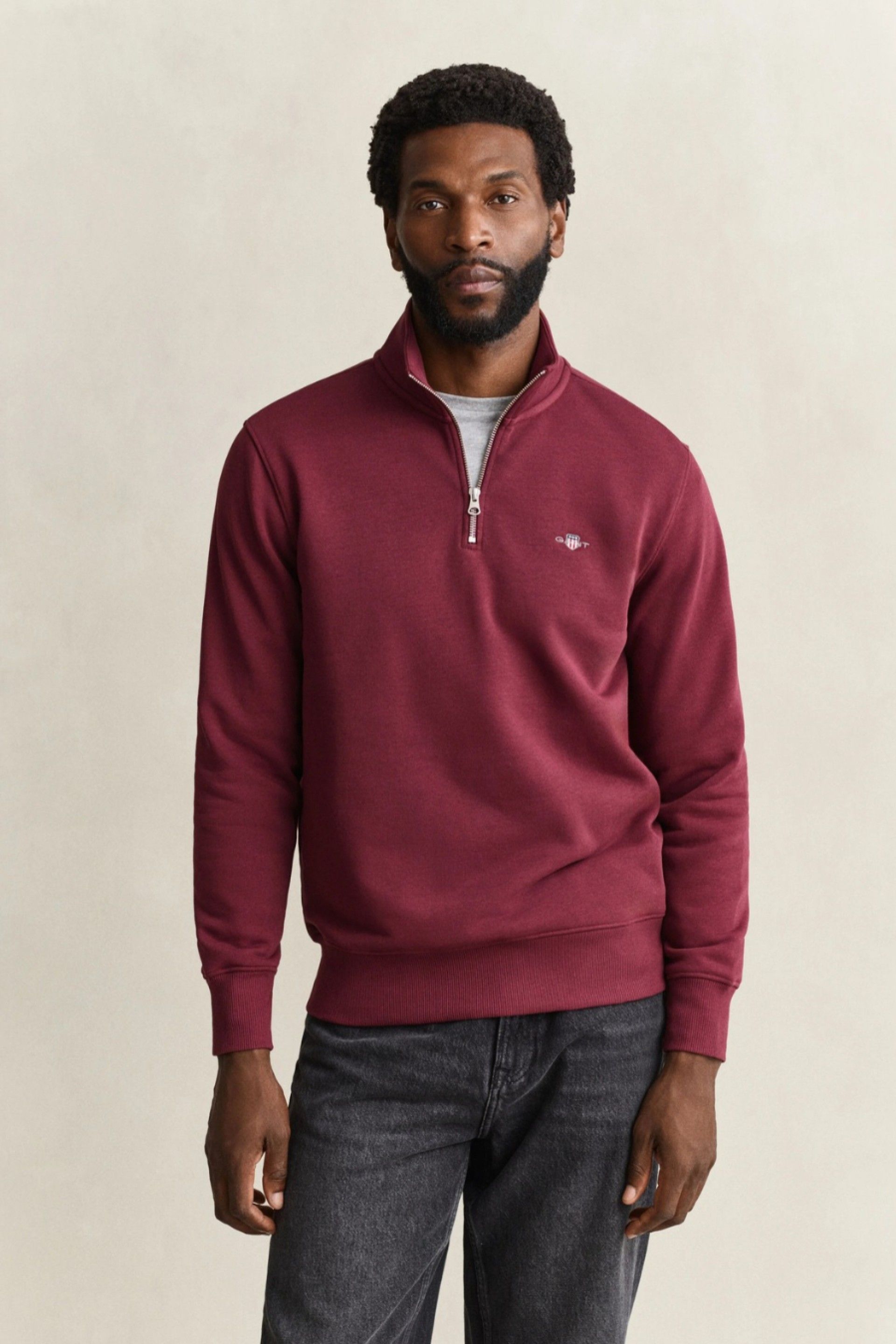 GANT Sweatshirt Shield com Meio Fecho de Homem