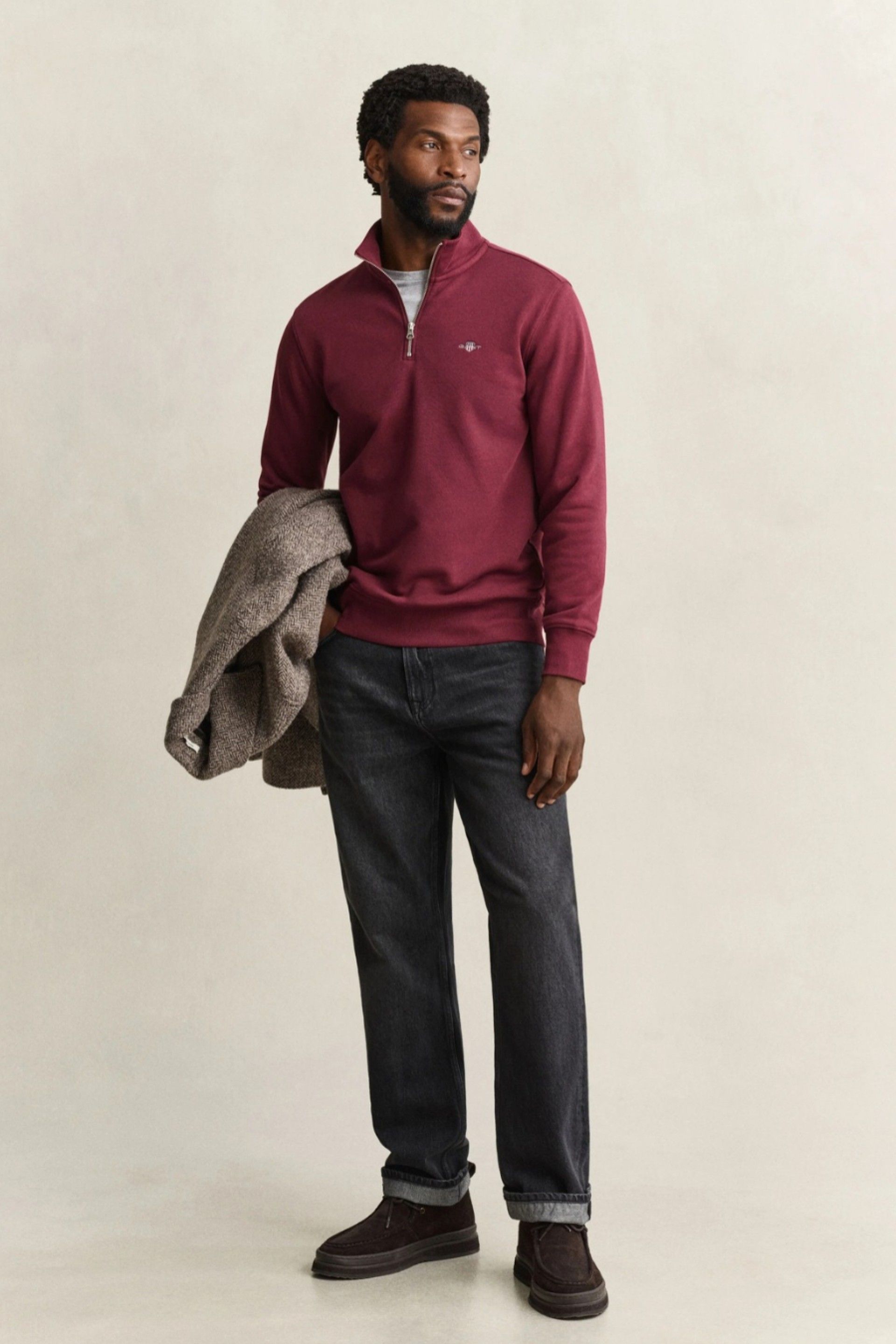 GANT Sweatshirt Shield com Meio Fecho de Homem