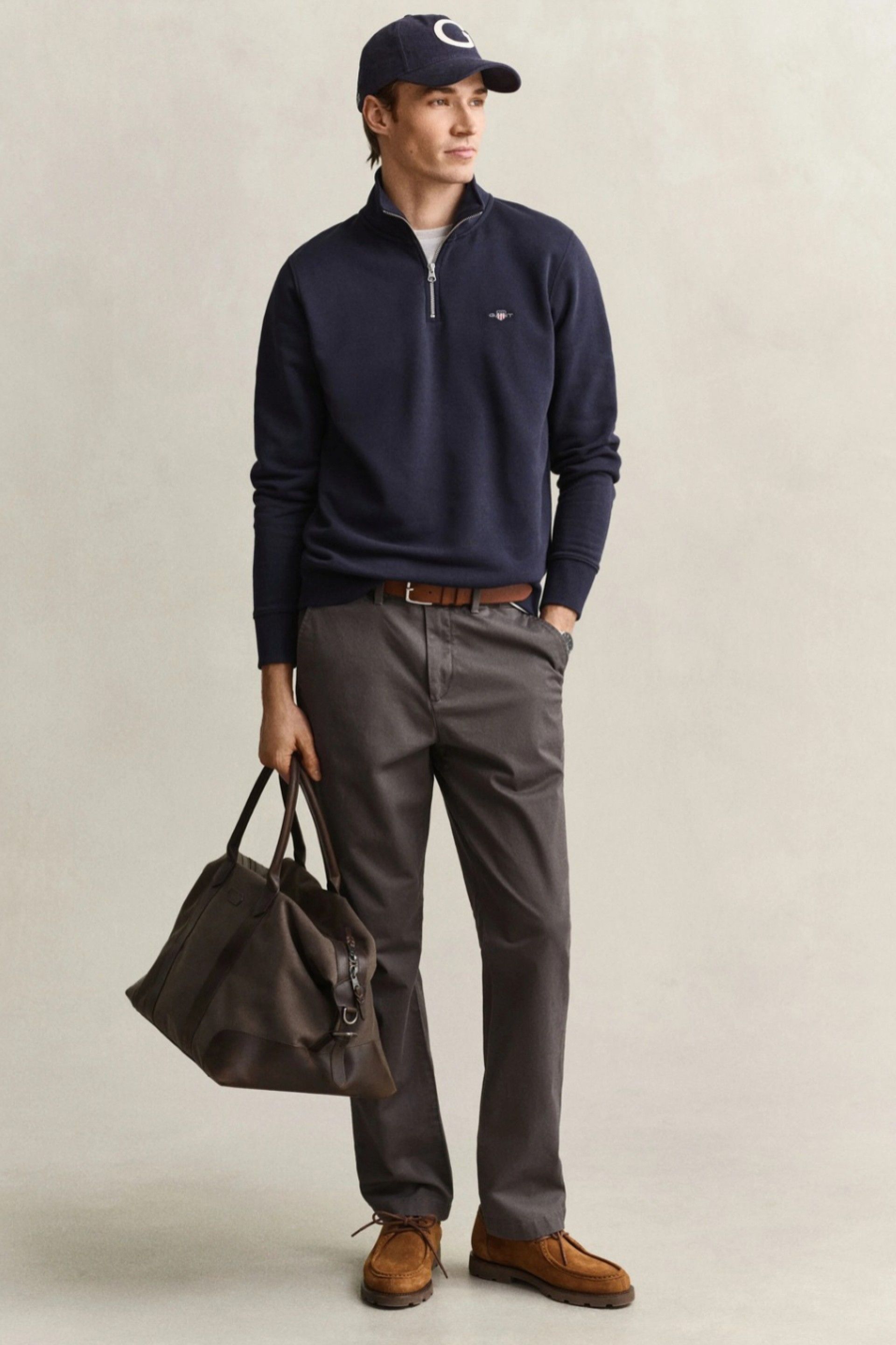 GANT Sweatshirt Shield com Meio Fecho de Homem