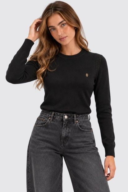 Scripta Camisola de Malha com Log�tipo de Mulher