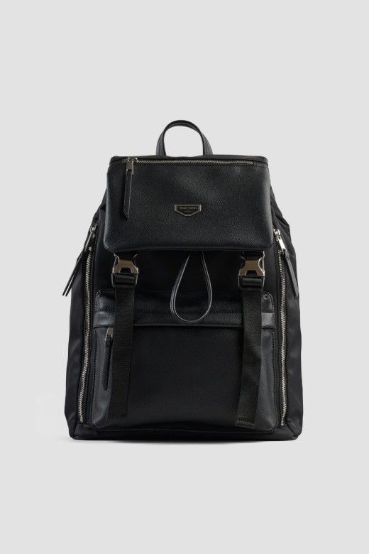 Antony Morato Mochila em Nylon e Pele Sintética de Homem Antony Morato Mochila em Nylon e Pele Sintética de Homem