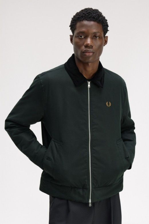 Fred Perry Casaco Caban com Gola em Bombazina de Homem Fred Perry Casaco Caban com Gola em Bombazina de Homem