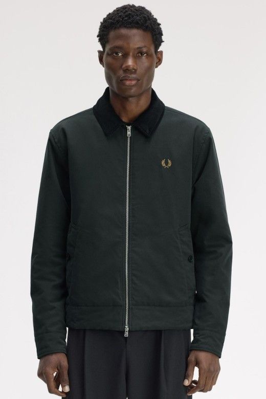 Fred Perry Casaco Caban com Gola em Bombazina de Homem Fred Perry Casaco Caban com Gola em Bombazina de Homem