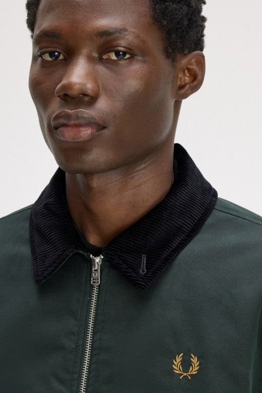 Fred Perry Casaco Caban com Gola em Bombazina de Homem Fred Perry Casaco Caban com Gola em Bombazina de Homem