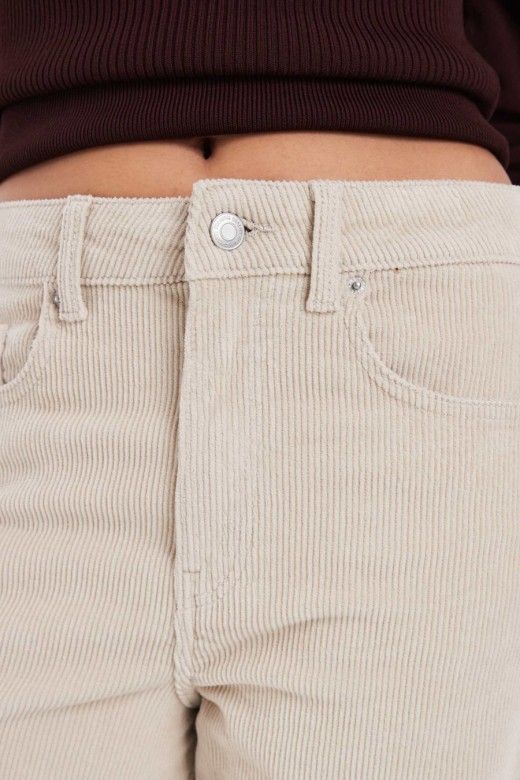 Vero Moda Cal�as Billie Barrel em Bombazina de Mulher