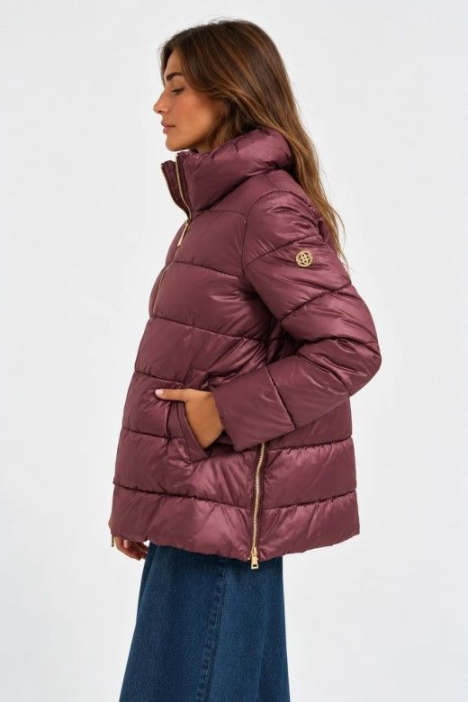Markup Casaco Acolchoado de Gola Alta de Mulher Markup Casaco Acolchoado de Gola Alta de Mulher