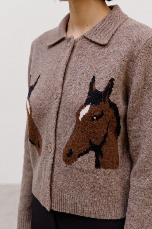 Vero Moda Casaco de Malha Cavallo com Cavalos de Mulher Vero Moda Casaco de Malha Cavallo com Cavalos de Mulher
