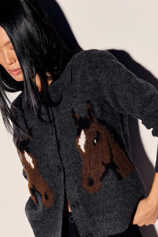 Vero Moda Casaco de Malha Cavallo com Cavalos de Mulher Vero Moda Casaco de Malha Cavallo com Cavalos de Mulher